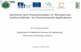 Synthesis and Characterization of Mesoporous Carbon ...nanosystemy.upol.cz/upload/26/olomouc-23-3-2011.pdfSynthesis and Characterization of Mesoporous Carbon Hybrids for Environmental
