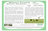 Wilson County - University of Tennessee Master... · June 1 there are 74 days until the Wilson County Fair starts. ... volunteer for are the Flower Show Check-In, Crop Check-In, ...