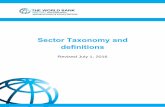 Sector Taxonomy and definitions - World Bankpubdocs.worldbank.org/.../Sector-Taxonomy-and-definitions.pdf · i World Bank Sector Taxonomy and definitions (Revised July 1, 2016) Sectors