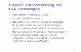 Subject: Internetworking and LAN technologies - vsu.rukas/doc/siemens_networks/networks01.pdf · Computer Network? q“interconnected collection of autonomous computers connected