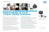 STAY STYLISHLY CONNECTED MOTOROLA CLP TWO … CLP TWO-WAY RADIO STAY STYLISHLY CONNECTED ... that can provide up to 14 hours of talk time, making the CLP ... MOTOROLA CLP TWO-WAY RADIO