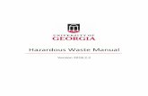 Hazardous Waste Manual - esd.uga.edu · United States’ law describes a waste management program ... The manual is maintained and updated by the ... ESD responsibilities concerning