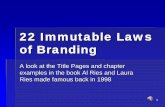 22 Immutable Laws of Branding - sapvb.org Immuta… ·  · 2010-08-20Probably not. Does Rolex make high- - quality watches? Probably. Does it matter? Probably not. 9 The Category