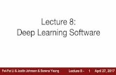 Lecture 8: Deep Learning Software - Stanford Universitycs231n.stanford.edu/slides/2017/cs231n_2017_lecture8.pdfLecture 8: Deep Learning Software Fei-Fei Li & Justin Johnson & Serena