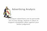 Advertising Analysis - FREE RENTpropertymanagement.weebly.com/uploads/1/6/8/3/... · Advertising Analysis ... Analyzing ads helps us understand ourselves as well ... this ad and the
