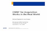 CMMI for Acquisition Works in the Real World · CMMI® for Acquisition Works in the Real World ... n Configuration Management ... – Added additional guidance in our Standard Operating