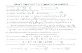HEAT TRANSFER EQUATION SHEET - UTRGV Faculty Web Transfer... · 1 HEAT TRANSFER EQUATION SHEET Heat Conduction Rate Equations (Fourier's Law) Heat Flux : 𝑞. 𝑥′′ = −𝑘.