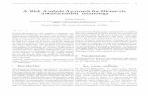 A Risk Analysis Approach for Biometric Authentication ... · 8/10/2009 · A Risk Analysis Approach for Biometric Authentication Technology Arslan Br¨omme ... curity risk analysis