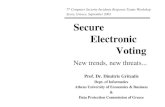 Syros, Greece, September 2002 Secure Electronic Voting€¦ ·  · 2003-03-13Secure Electronic Voting New trends, ... An electronic voting (e-voting) system is a voting ... Democracy