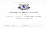 Student Wellbeing and Behaviour Management Procedures · AND . BEHAVIOUR MANAGEMENT . PROCEDURES . Created: ... 6 Classroom Management Strategies 9 ... playground and are reinforced