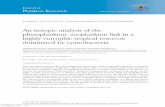 An isotopic analysis of the phytoplankton zooplankton link ... · importance of cyanobacteria and/or high total chloro-phyll a (Chl-a) concentration, that is in March, April and December