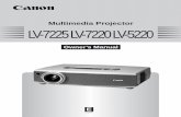 Multimedia Projector LV-7225 LV-7220 LV-5220 - …downloads.canon.com/cpr/pdf/Manuals/lv5220-7220-7225_manual.pdf4 to the owner caution : to reduce the risk of electric shock, do not