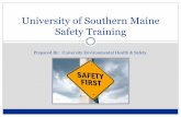 University of Southern Maine Safety Training Refresher... · University of Southern Maine Safety Training ... There are 13 common diseases associated ... If you get blood or OPIM