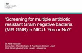 ‘Screening for multiple antibiotic resistant Gram negative ... FIS PDF/Tuesday... · ‘Screening for multiple antibiotic resistant Gram negative bacteria (MR-GNB) in NICU: Yes