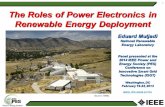 The Roles of Power Electronics in Renewable Energy ... · The Roles of Power Electronics in Renewable Energy Deployment ... transformer Step-up ... The Roles of Power Electronics