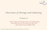Overview of Storage and Indexing - University of Waterloodavid/cs448/Ch8_Storage_Indexing_Overview... · Database Management Systems 3ed, R. Ramakrishnan and J. Gehrke 1 Overview
