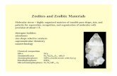Zeolites and Zeolitic Materials - Masarykova univerzita · Zeolites and Zeolitic Materials Molecular sieves = highly organized matrices of tunable pore shape, ... detergent builders