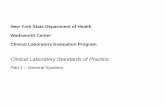New York State Department of Health Wadsworth Center ... · New York State Department of Health . Wadsworth Center . Clinical Laboratory Evaluation Program . Clinical Laboratory Standards