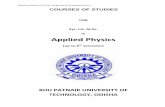 FOR 5yr. Int. M.Sc. In Applied Physics€¦ · 5-YEAR INTEGRATED M.SC IN APPLIED PHYSICS STRUCTURE ... Zeroth law of thermodynamics , ... internal energy function and the first law
