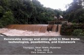 Renewable energy and mini-grids in Shan State: … energy and mini-grids in Shan State: technologies, possibilities, and framework Taunggyi, Shan State, Myanmar 9 July, 2016 Chris