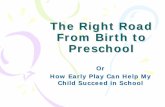 The Right Road From Birth to Preschool - fit-baby.comfit-baby.com/Media/31/Babyhood-Road-To-Success.pdf · The Right Road From Birth to Preschool Or ... Babyhood is hard work •