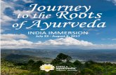 Journey to the Roots of Ayurveda - Kerala Ayurveda … to the Roots of Ayurveda INDIA IMMERSION July 23 - August 6, 2017 Who We Are Our mission: To integrate traditional Ayurvedic