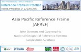Asia Pacific Reference Frame (APREF) · The Asia Pacific Reference Frame (APREF) APREF products and services ... Since 2011 all APREF stations have been used in AUSPOS Australia users