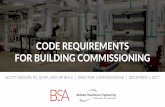 CODE REQUIREMENTS FOR BUILDING COMMISSIONING · CODE REQUIREMENTS FOR BUILDING COMMISSIONING ... HVAC&R Technical Requirements for ... Construction Checklist and Reports.