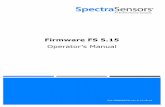 Firmware FS 5 - SpectraSensors · Operator’s Manual 1–1 1 - INTRODUCTION This SpectraSensors analyzer was shipped with SpectraSensors’ FS 5.15 Firmware. This firmware version