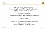 Aircraft Simulation Study Including Inertial Navigation ...andrisan/Publications/... · 7/24/01 - 1 Aircraft Simulation Study Including Inertial Navigation System (INS) Model with