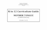 K to 12 Curriculum Guide - WordPress.com · Department of Education DepEd Complex, Meralco Avenue Pasig City K to 12 Curriculum Guide MOTHER TONGUE ... 11.Identify the character’s