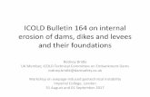 ICOLD Bulletin 164 on internal erosion of dams, dikes and ... · ICOLD Bulletin 164 on internal erosion of dams, dikes and levees and their foundations Rodney Bridle UK Member, ICOLD