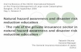 Natural hazard awareness and disaster risk reduction ... · Large-scale disasters such as typhoons, ... Promotion of understanding of the importance of disaster ... Application of