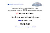 Contract Interpretation Manual (CIM) - Welcome to Local …€¦ ·  · 2017-09-13USPS – NPMHU Contract Interpretation Manual Version 4 – August 2017 Introduction – Page 1