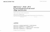 Mini Hi-Fi Component System - pdf.crse.compdf.crse.com/manuals/3862009111.pdf · 1 Mini Hi-Fi Component System ©1998 by Sony Corporation Operating Instructions 3-862-009-11(1) f