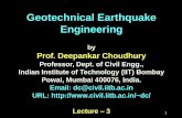 Geotechnical Earthquake Engineering - NPTELnptel.ac.in/courses/105101134/downloads/Lec-03.pdf · Geotechnical Earthquake Engineering by ... Dept. of Civil Engg., Indian Institute