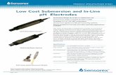 Low Cost Submersion and In-Line pH Electrodes SPECIFICATION SHEET Low Cost Submersion and In-Line pH Electrodes Designed to provide an economical multi-purpose solution for in-line