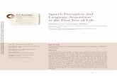 Speech Perception and Language Acquisition in the First ... · Speech Perception and Language Acquisition in the First Year of Life ... learning mechanisms, phonological bootstrapping,