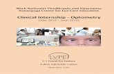 Clinical Internship - Optometry - L V Prasad Eye Institute in clinical... · Clinical Internship - Optometry (July 2015 ... The mission of L V Prasad Eye Institute is to be a centre