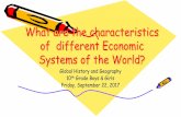 Economic Systems of the World - Edl · of different Economic Systems of the World? Global History and Geography ... Types of Nations Based on Economic Systems •Capitalist Market