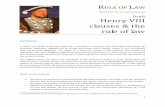 Draft Henry VIII clauses & the rule of law ULE OF L AW INSTITUTE OF AUSTRALIA 1 Draft Henry VIII clauses & the rule of law Definition A Henry VIII clause is the term given to a provision