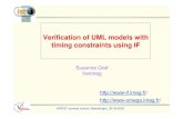 Verification of UML models with timing constraints using IF · Verification of UML models with timing constraints using IF Susanne Graf ... Static analysis: model extraction, abstraction,..