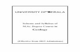 UNIVERSITY OF KERALA · University of Kerala M.Sc. Degree Course in Geology (Effective from 2013 Admissions) GL 211: PHYSICAL GEOLOGY AND GEOMORPHOLOGY ... and Rheological stratification
