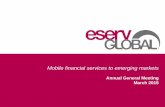 Mobile financial services to emerging markets - … · Mobile financial services to emerging markets ... The mobile money service will launch this year and ... keynote address of