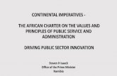CONTINENTAL IMPERATIVES: THE AFRICAN CHARTER …workspace.unpan.org/sites/Internet/Documents/UNPAN95137.pdf · CONTINENTAL IMPERATIVES - THE AFRICAN CHARTER ON THE VALUES AND PRINCIPLES