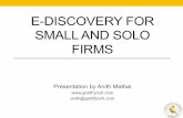 E-DISCOVERY FOR SMALL AND SOLO FIRMS - c.ymcdn.comc.ymcdn.com/sites/ · E-DISCOVERY FOR SMALL AND SOLO FIRMS ... Email (mbox, PST) Pictures (jpg, PDF) ... up for small and solo firms
