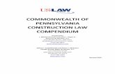 COMMONWEALTH OF PENNSYLVANIA CONSTRUCTION LAW COMPENDIUM · COMMONWEALTH OF PENNSYLVANIA CONSTRUCTION LAW COMPENDIUM ... the specifications of a construction contract will clearly