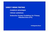 Analytical advantages Clinical usefulness Endocrine ... · DIRECT RENIN TESTING Analytical advantages Clinical usefulness Endocrine Society Guidelines for Primary Aldosteronism (PA)