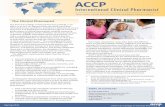 International Clinical Pharmacist - ACCP · ACCP International Clinical Pharmacist ACCP Spring 2011 ... published a definition of clinical ... have a broad scope and depth of pharmacotherapy