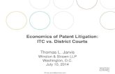 Economics of Patent Litigation: ITC vs. District Courts of Patent Litigation: ITC vs. District Courts ... − Schwartz study 2009 4. ITC exclusion order effective ... Stopping importation